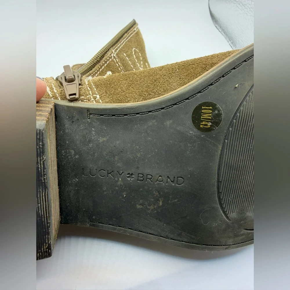 Lucky Brand Women's Floriniah Ankle Boot Pointed Toe Western Ankle Booties - Picture 12 of 12